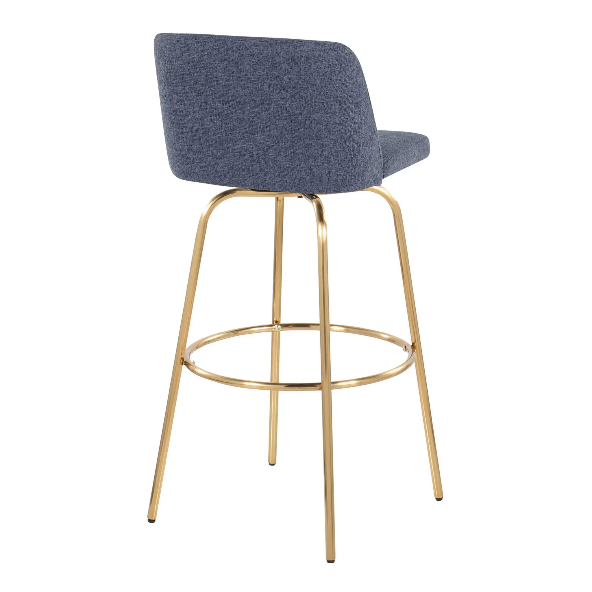 Toriano - Contemporary Fixed Height Barstool With Swivel With Round Footrest (Set of 2) by Unique Piece Furniture