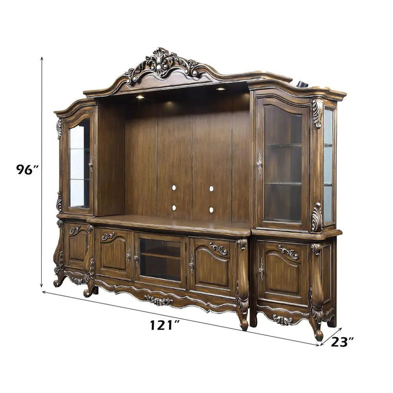Latisha - Entertainment Center - Antique Oak by Unique Piece Furniture