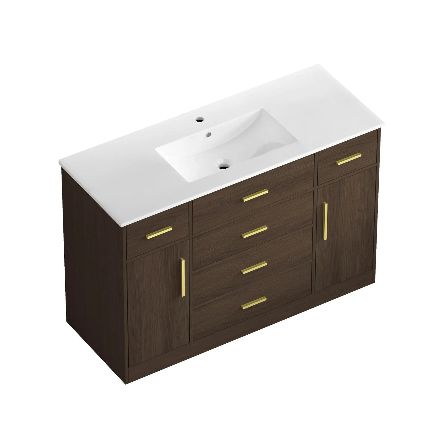 Bathroom Vanity With Abundant Storage 2 Soft Close Doors And 6 Drawers by HouseOfZazla