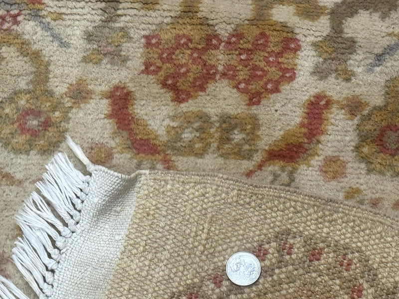 Large Spanish Portuguese Rug 9x15, Beige, Vintage, Allover Pattern, Wool by Jewel Rugs