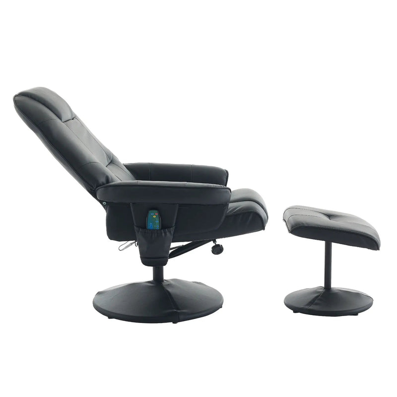 360° Swivel Reclining Chair With Wrapped Base, 5 Point Vibration Massage by HouseOfZazla