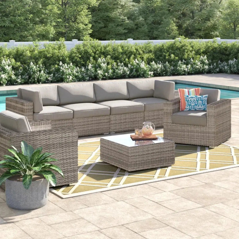Stylish Entertainment Sectional Set, Outdoor Living by Unique Piece Furniture