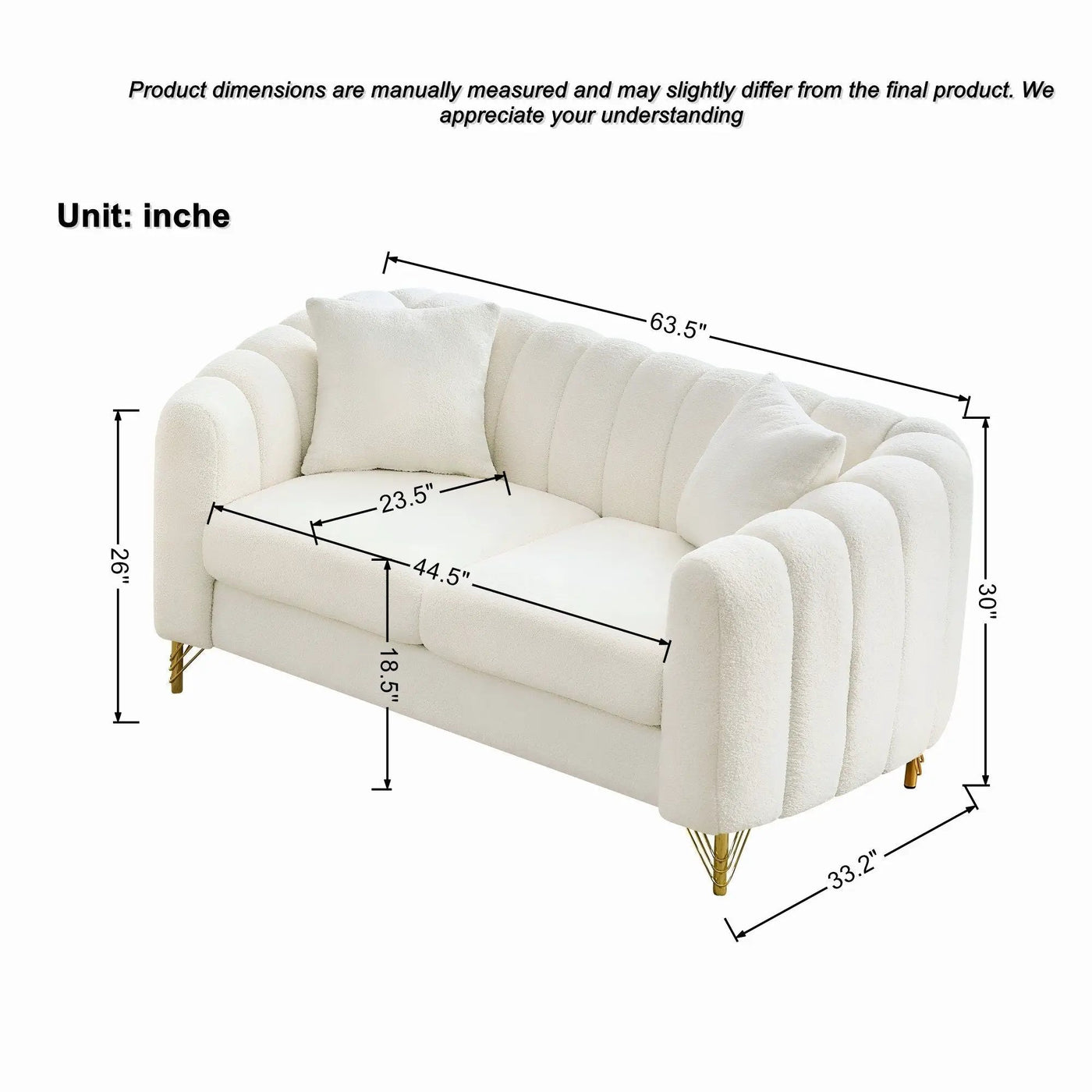 Loveseat Sofa For Living Room by HouseOfZazla