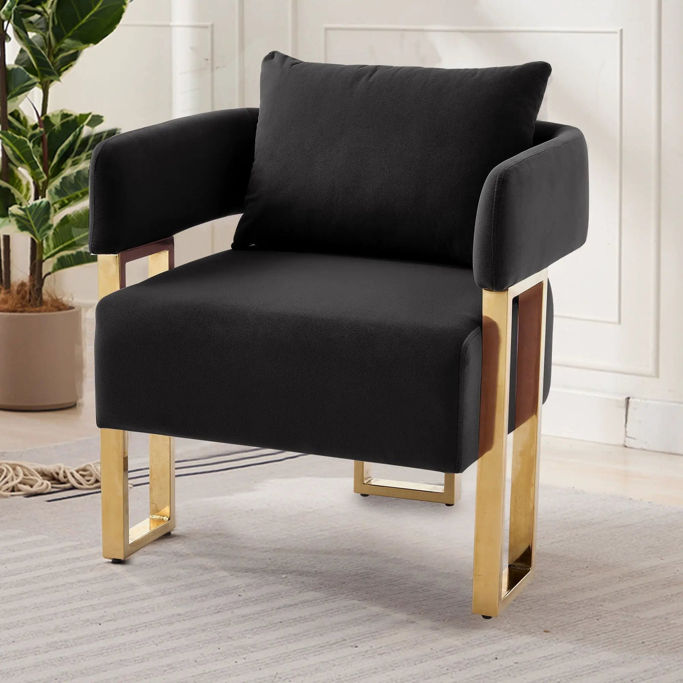 Modern Classic Decorative Chair with Teddy Fleece Upholstery by HouseOfZazla