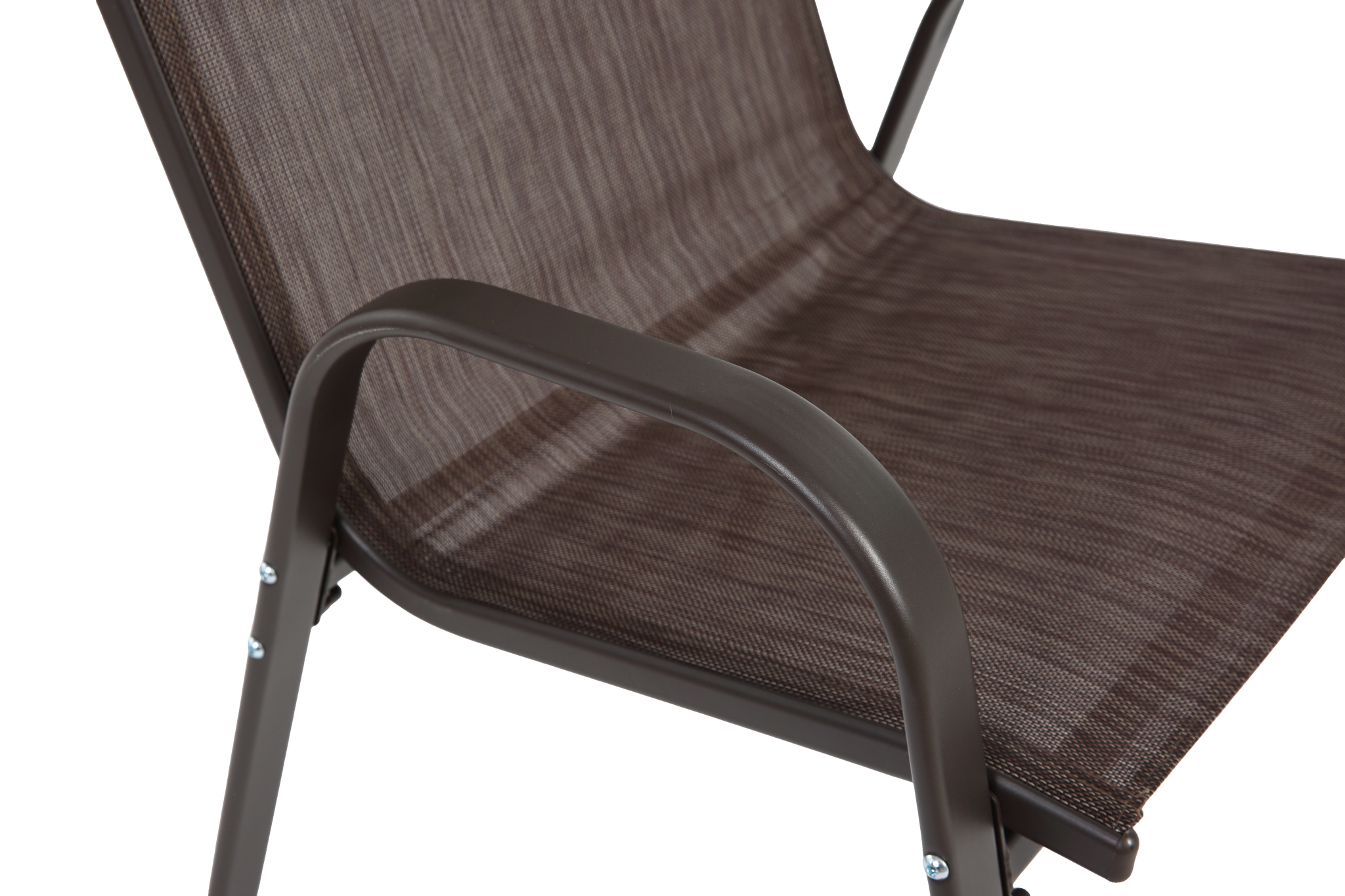 4 Piece Patio Chairs Set with Breathable Textilene Fabric (Brown) by HouseOfZazla