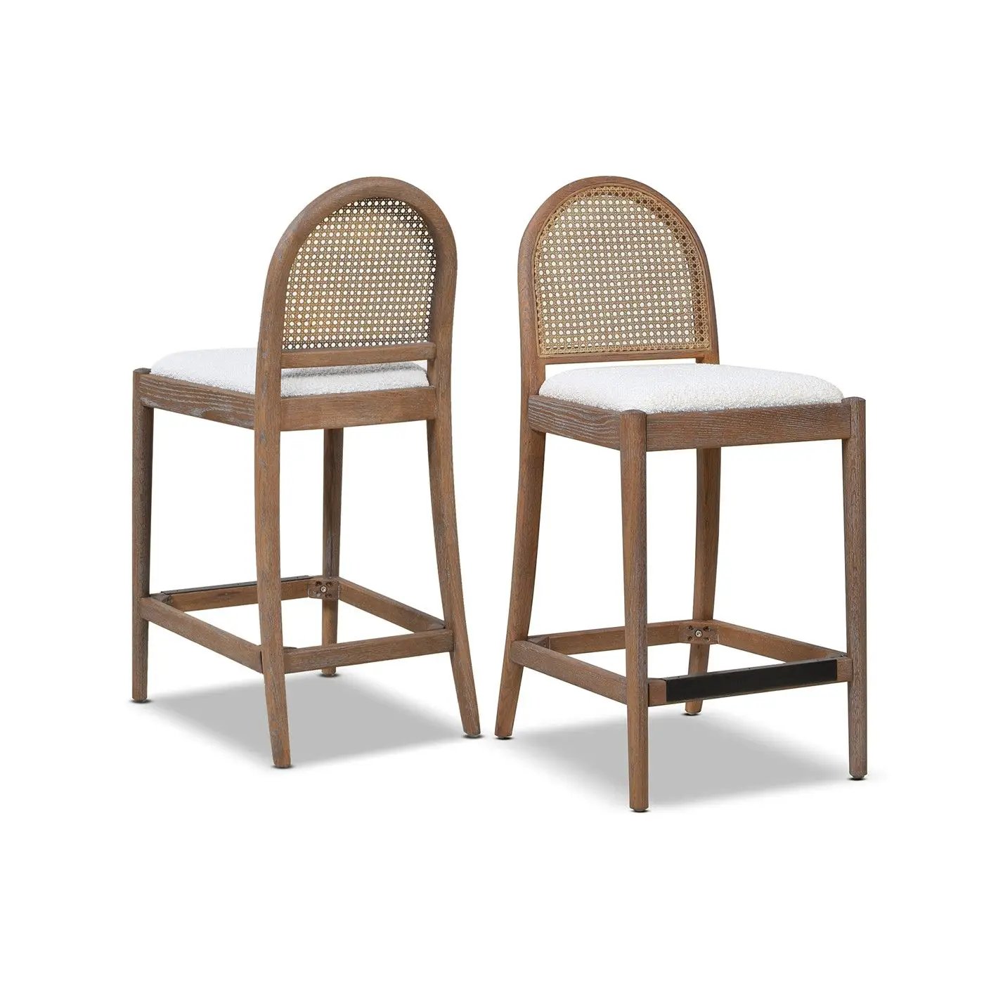 Panama - Curved Back Cane Counter Stool (Set of 2) by HouseOfZazla