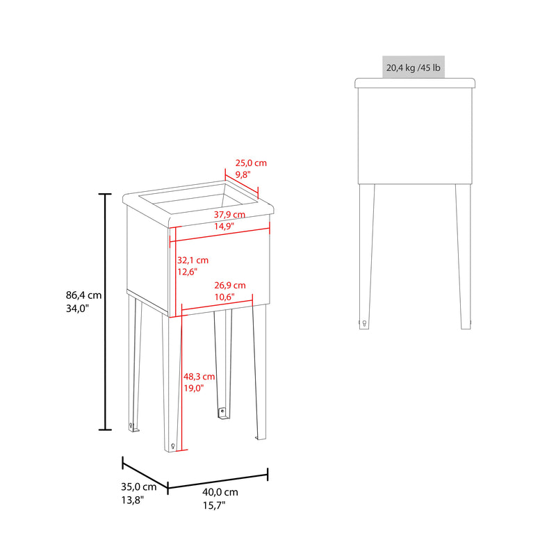 Katy Compact Utility Sink with Metal Legs for Laundry Room by HouseOfZazla