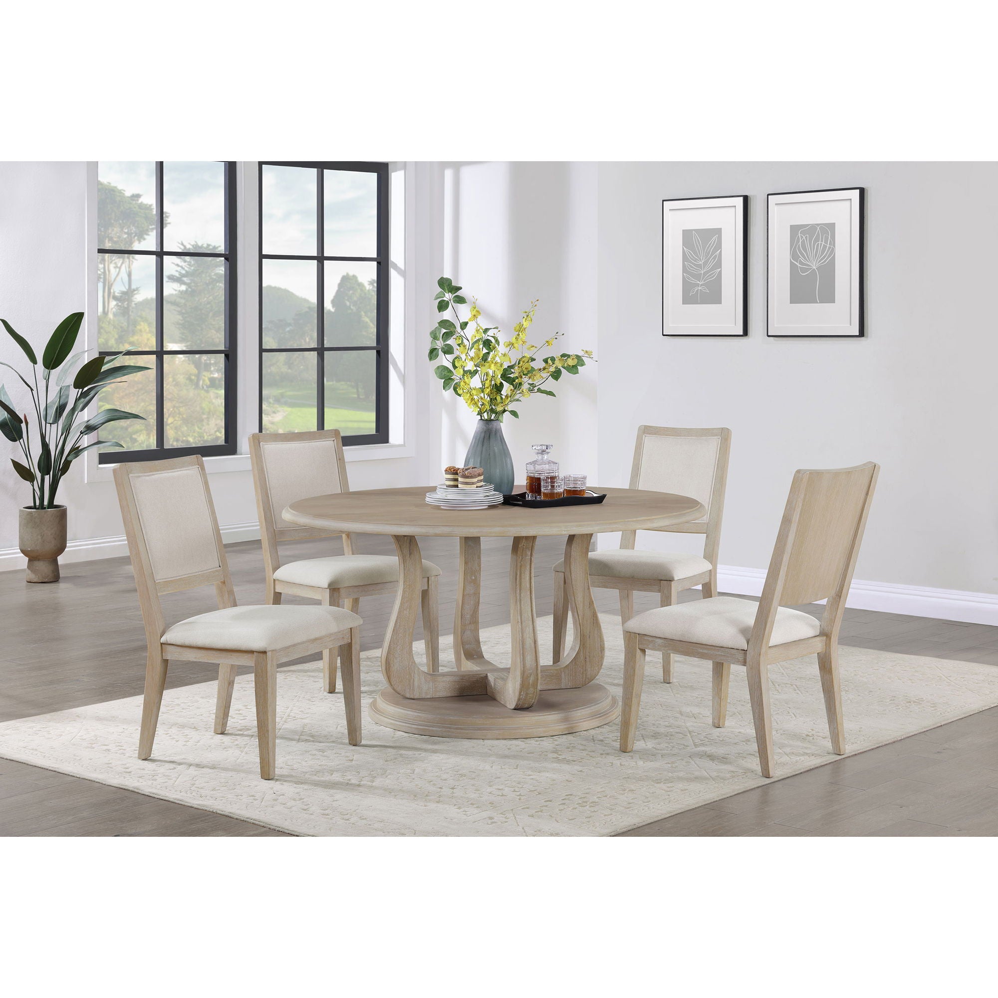 Verdugo - Cushioned Dining Chair (Set of 2) - White Washed by HouseOfZazla