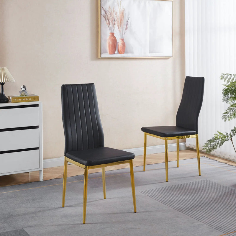 Dining Chair (Set of 4) - Golden Black by Unique Piece Furniture
