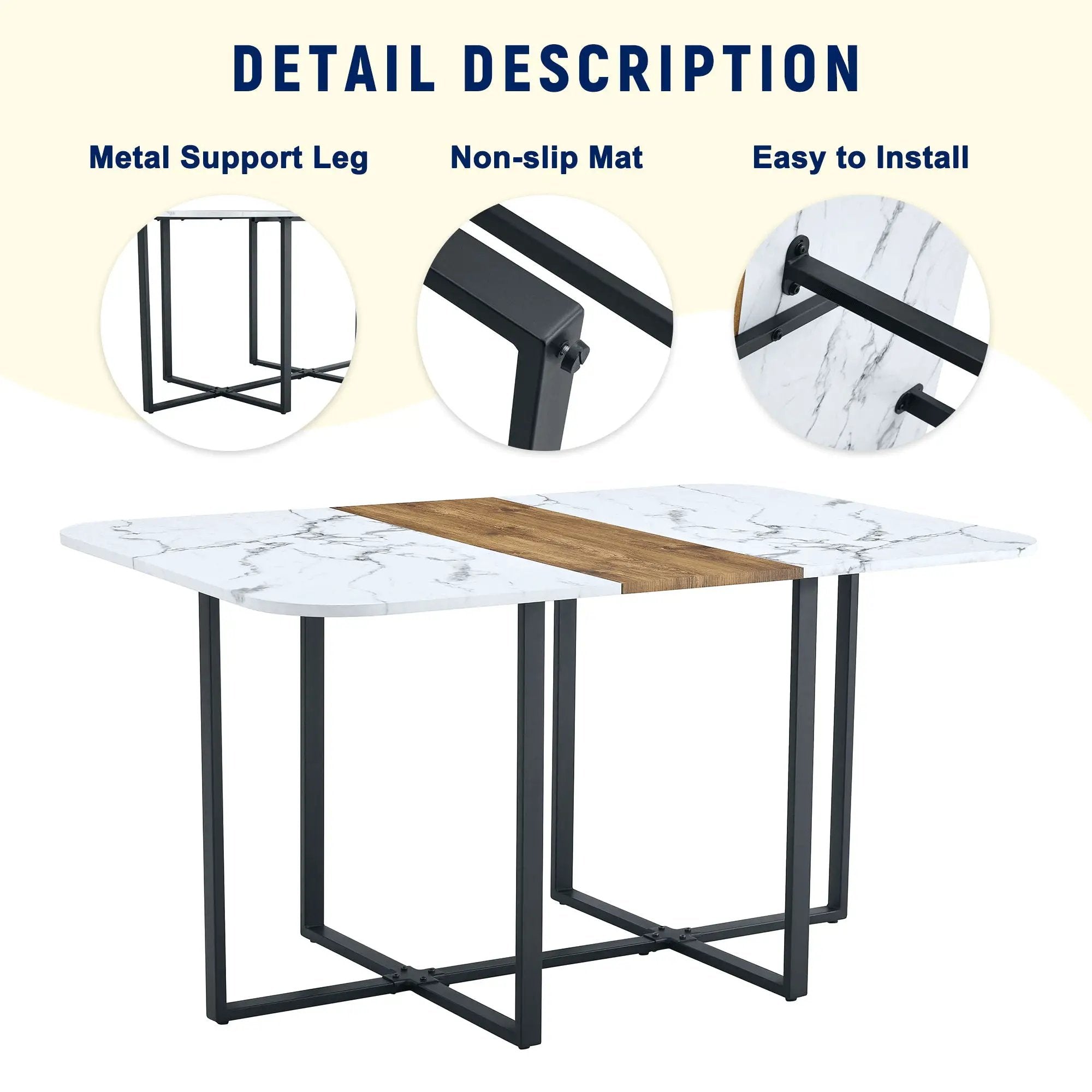 2 Tone Dining Table For Modern Minimalist And Industrial Styles by Unique Piece Furniture