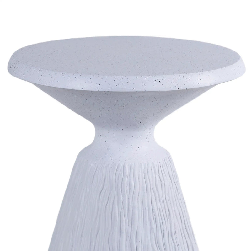 Outdoor End Table, Round Garden Stool - Aqua Gray by Unique Piece Furniture