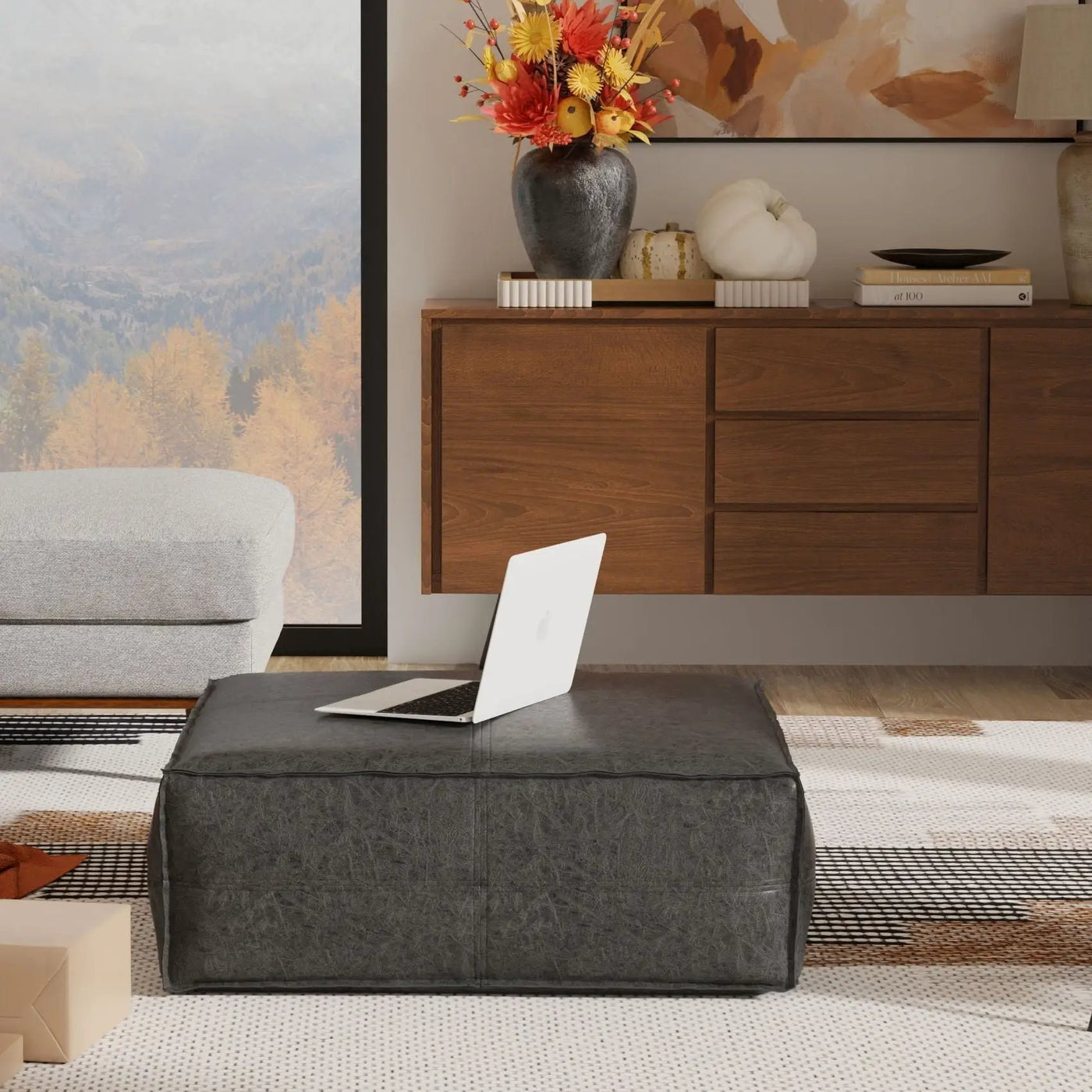 Brody - Large Square, Coffee Table Pouf by HouseOfZazla