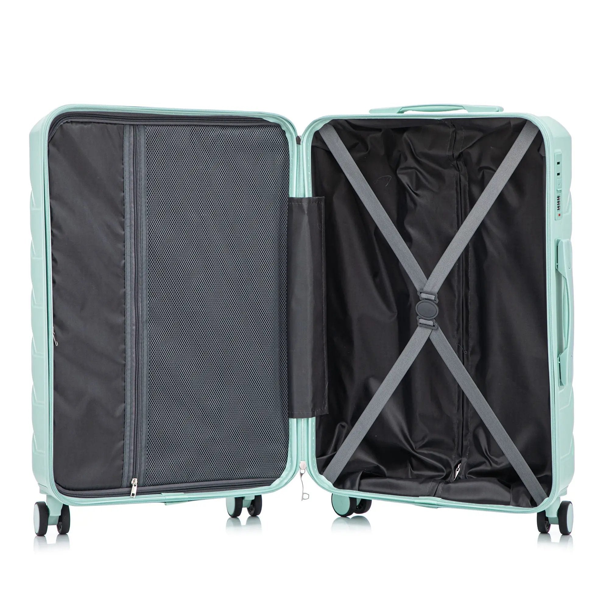 3 Pieces Set 20" / 24" / 28" Spinner Wheel Luggage With Combination Lock by HouseOfZazla