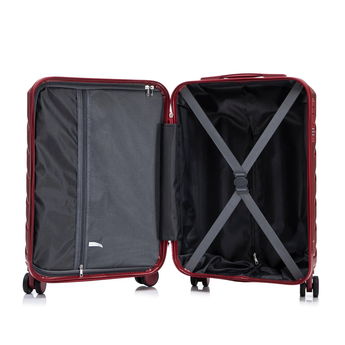 14"/20" 2-Piece ABS Spinner Wheel Luggage Set with Cosmetic Case by HouseOfZazla