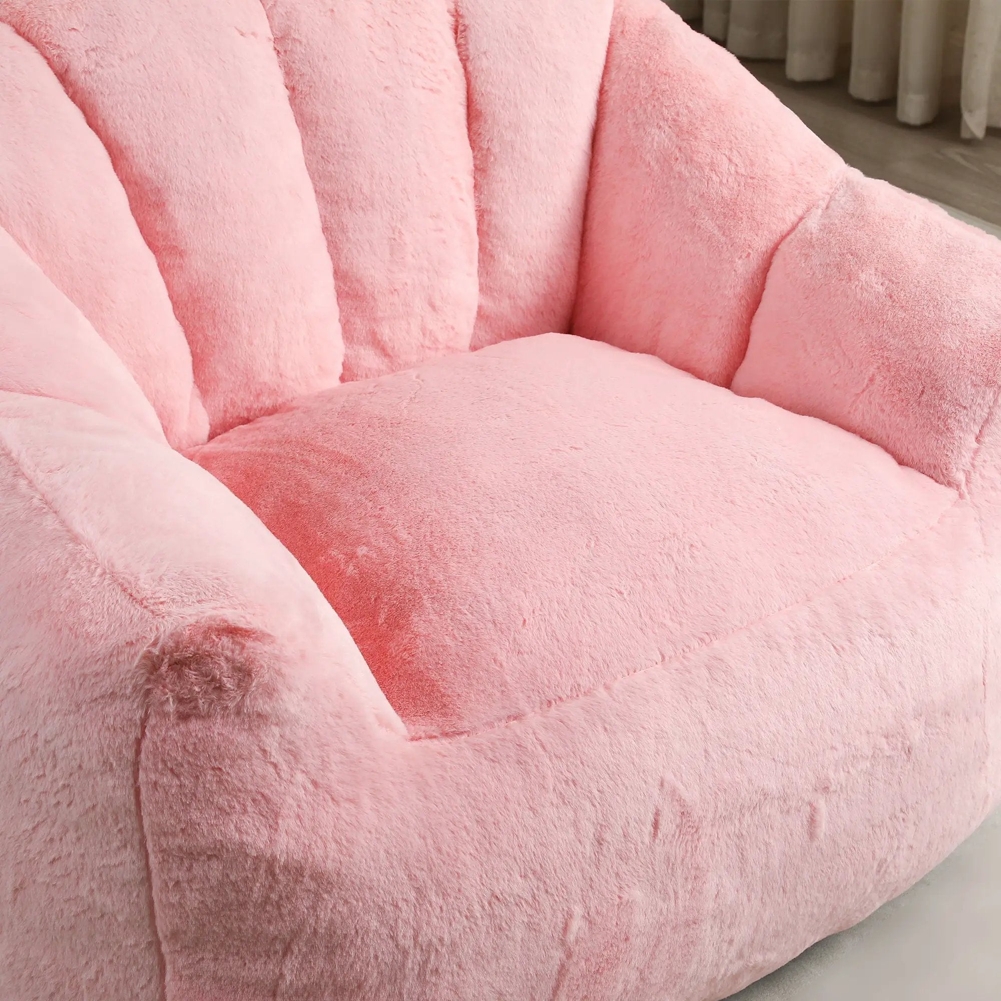 Beanbag Chair, Beanbag Sofa Chair With Armrests Stuffed High Density Foam by Unique Piece Furniture