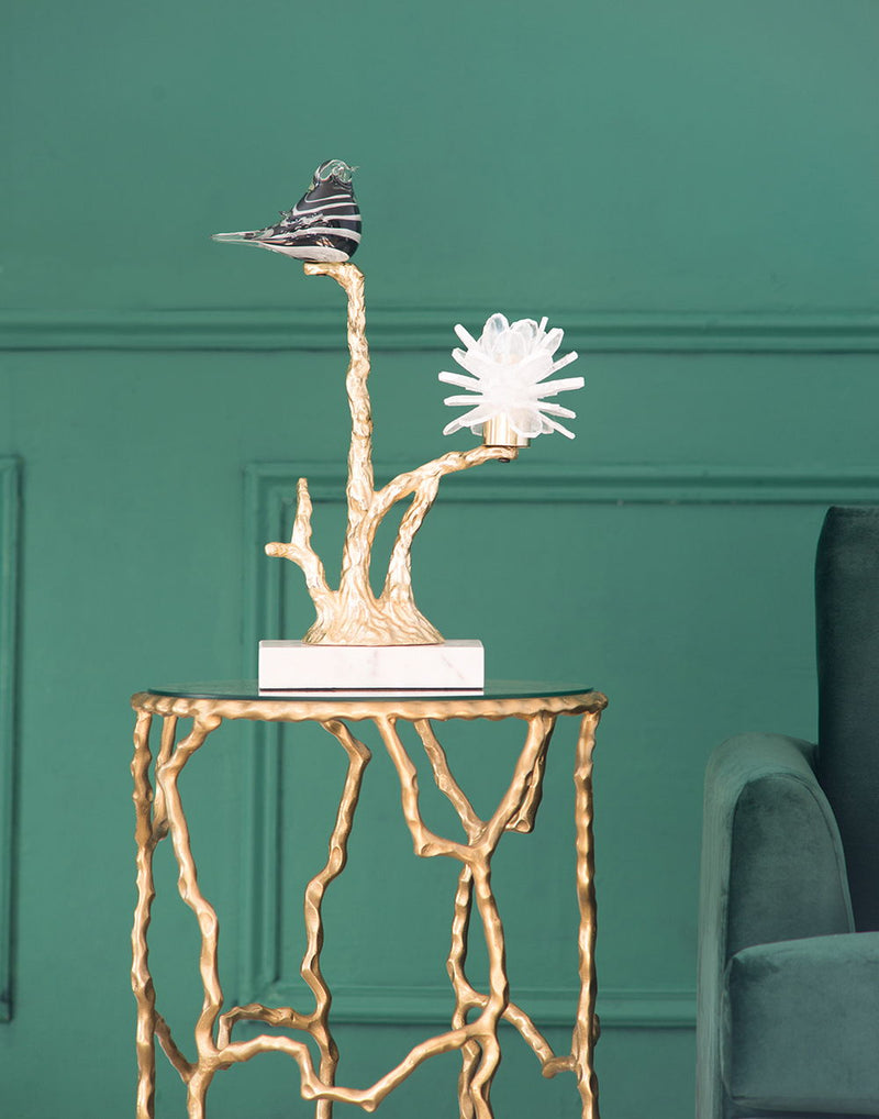 Aluminum Candle Holder With Marble Stand by HouseOfZazla