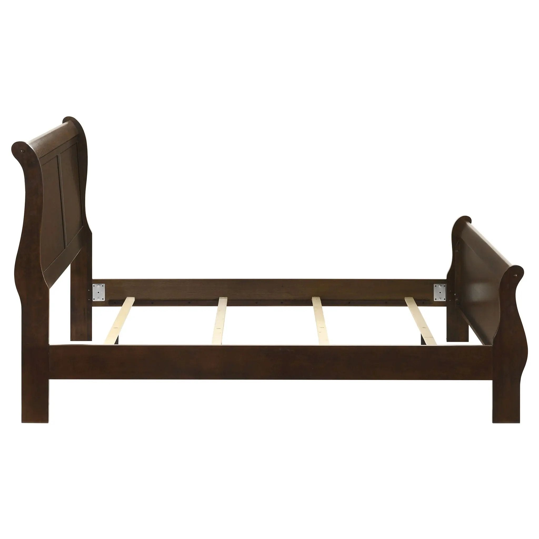 Louis Philippe Wood Full Sleigh Bed Cappuccino by Unique Piece Furniture