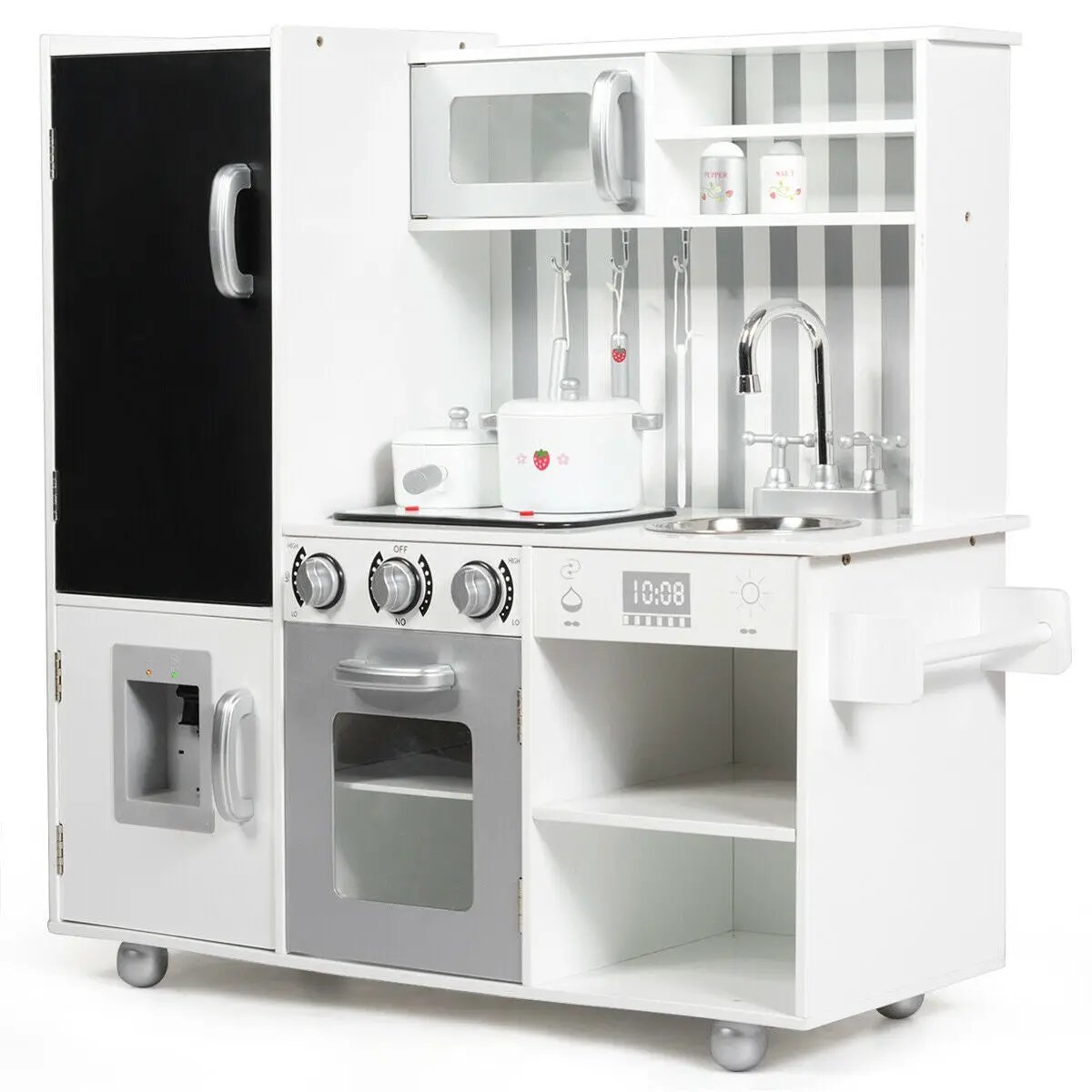Wooden Pretend Play Kitchen Sets with Simulated Sound by DirectDeals