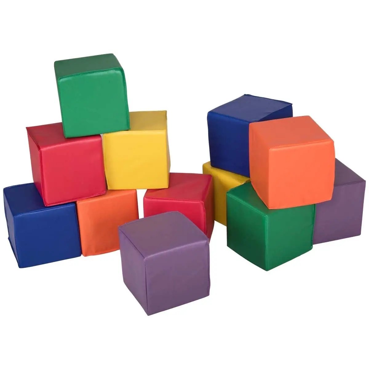 12 Pieces 8 Inch PU Foam Big Building Blocks for Kids by DirectDeals