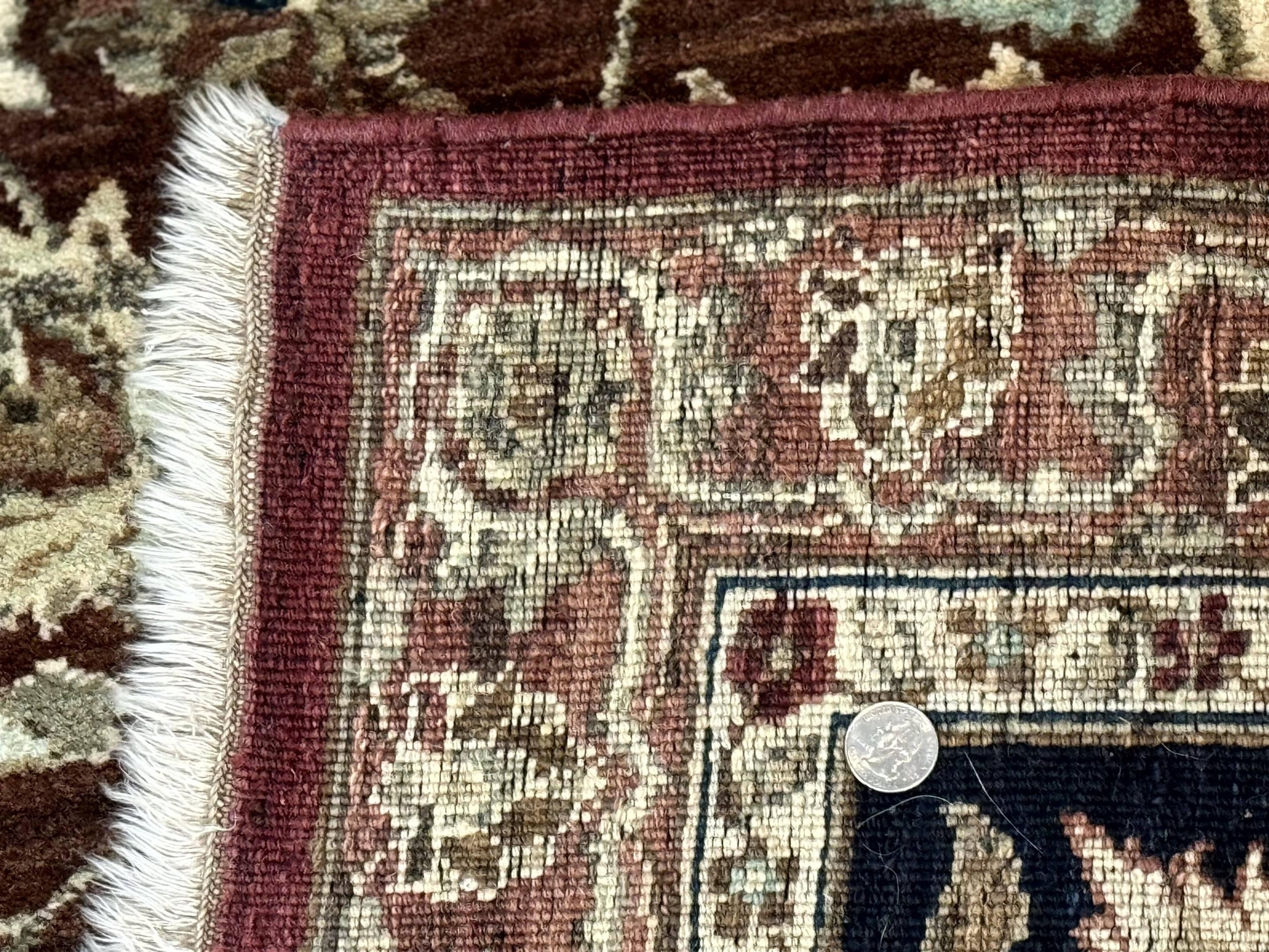 Palace Sized Indian Agra Rug 12x17, Wool Handmade Floral Allover Carpet by Jewel Rugs