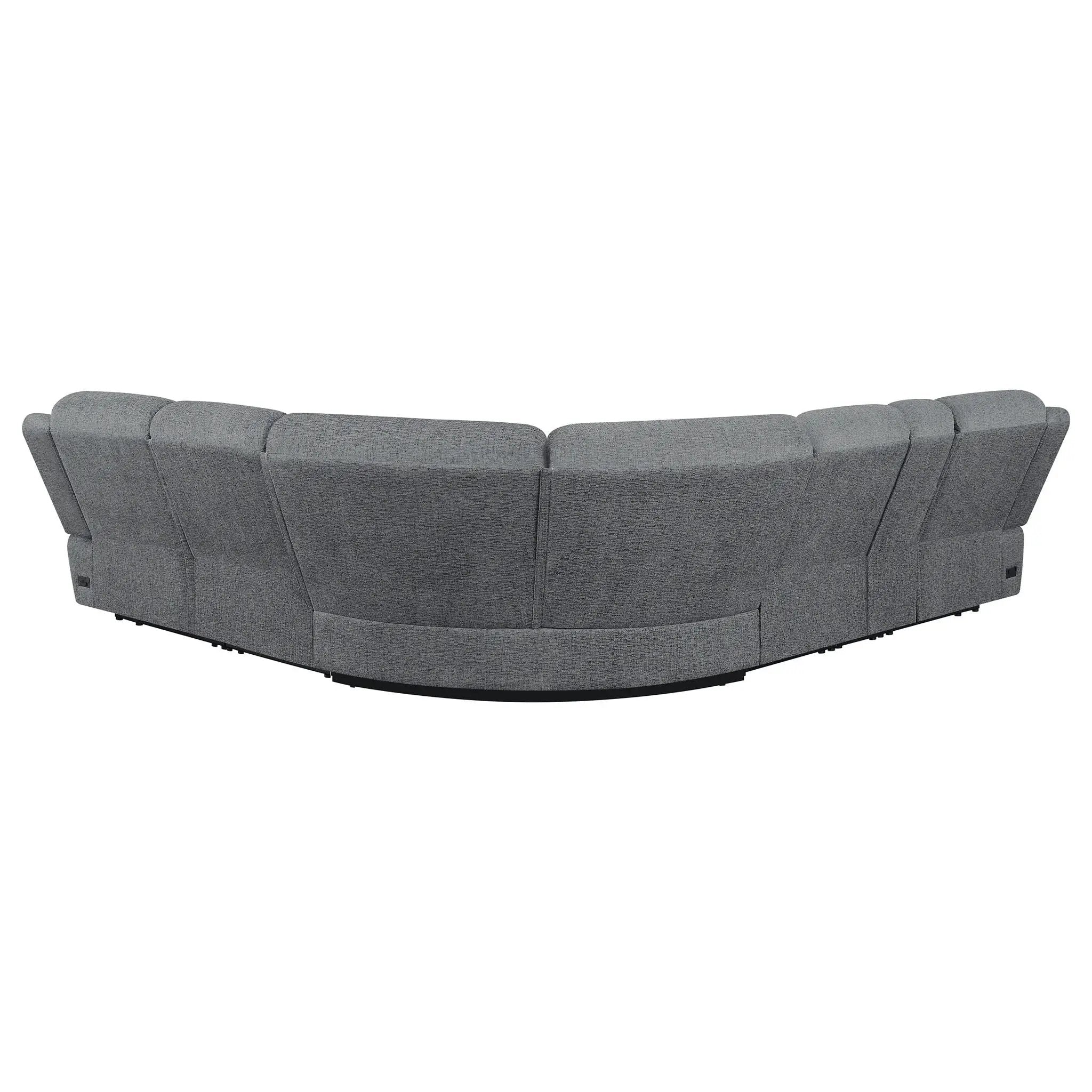 Bahrain 6-piece Modular Power Reclining Sectional Charcoal by Unique Piece Furniture