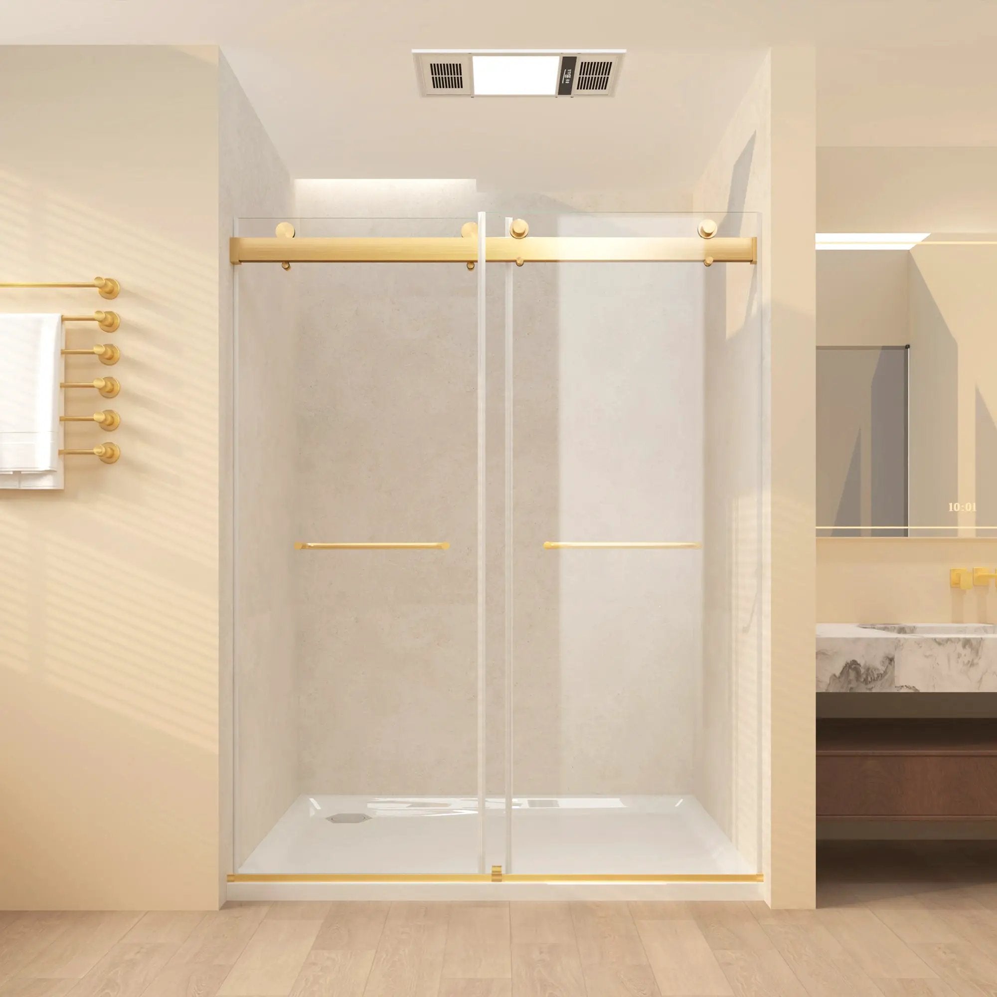 Frameless Sliding Glass Shower Doors by HouseOfZazla