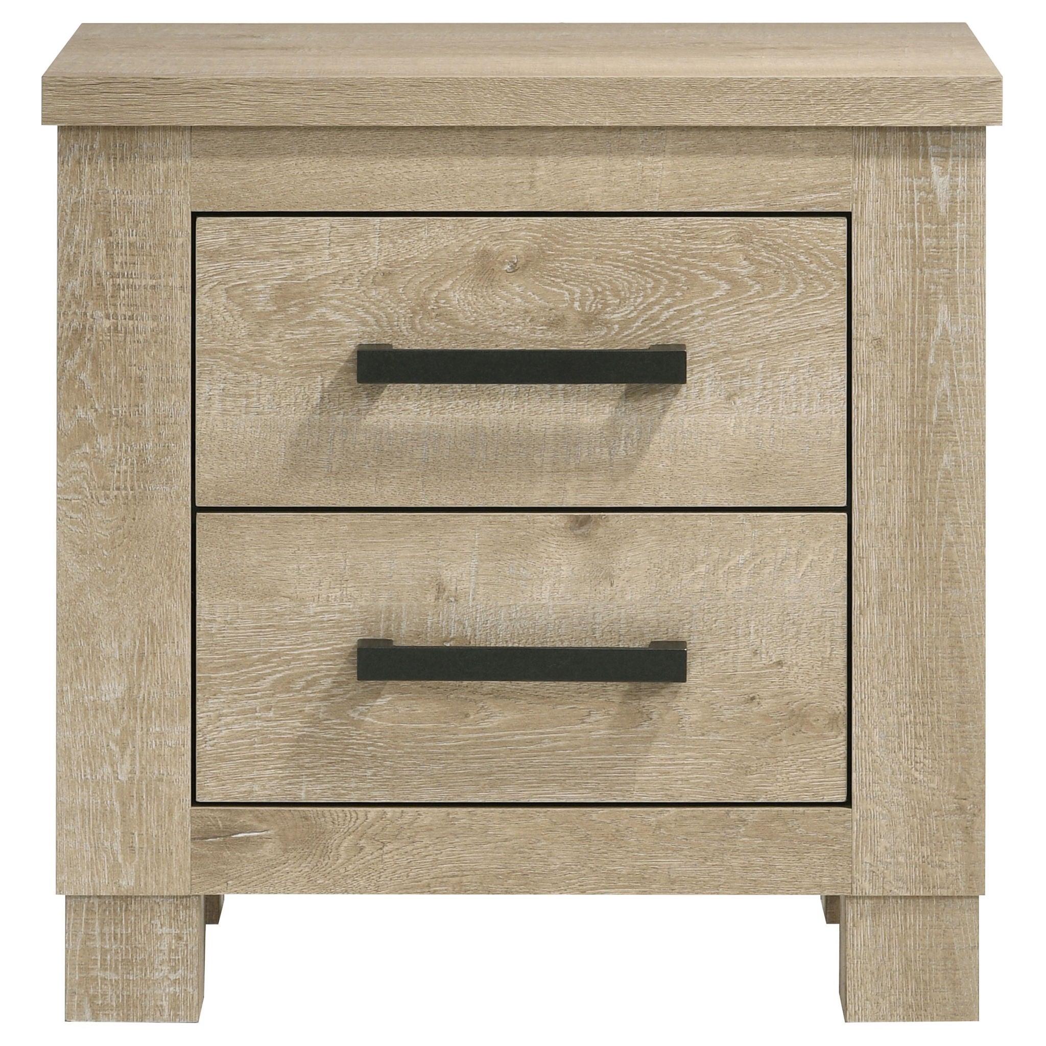 Oakglen 2-drawer Nightstand Bedside Table Weathered Oak by Unique Piece Furniture