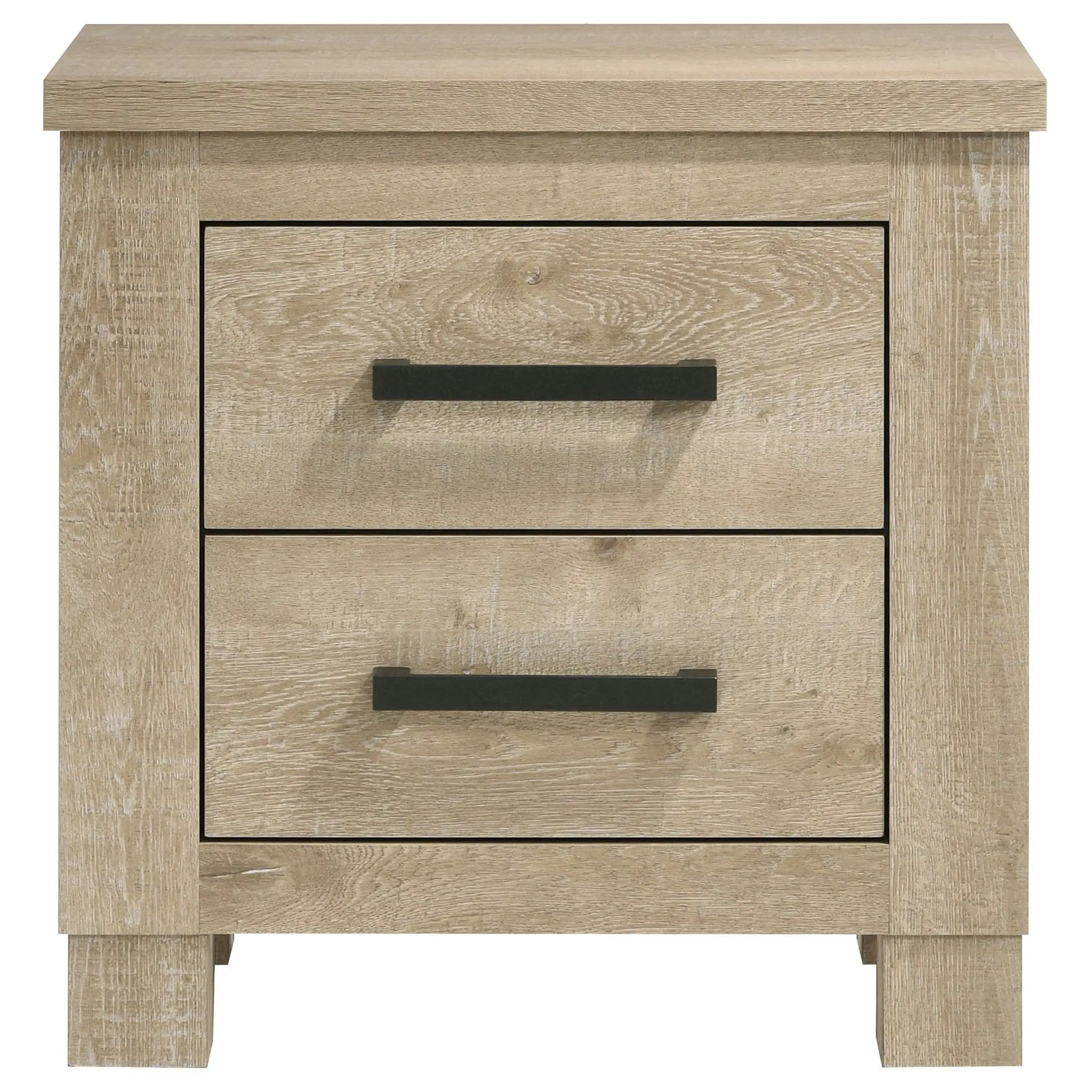 Oakglen 2-drawer Nightstand Bedside Table Weathered Oak by Unique Piece Furniture