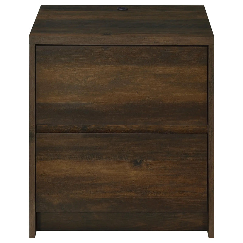 Geary - 2 Drawer Nightstand With LED Lights And USB Charging Ports by HouseOfZazla