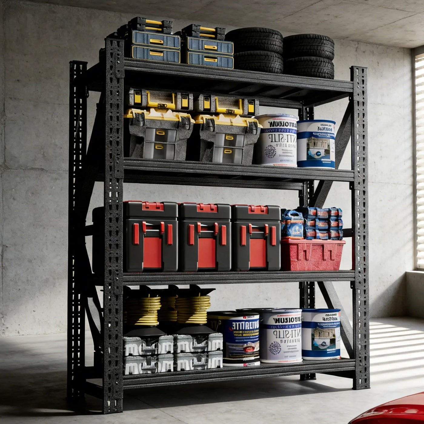 Heavy Duty 4 Shelf Garage Shelving Unit by HouseOfZazla