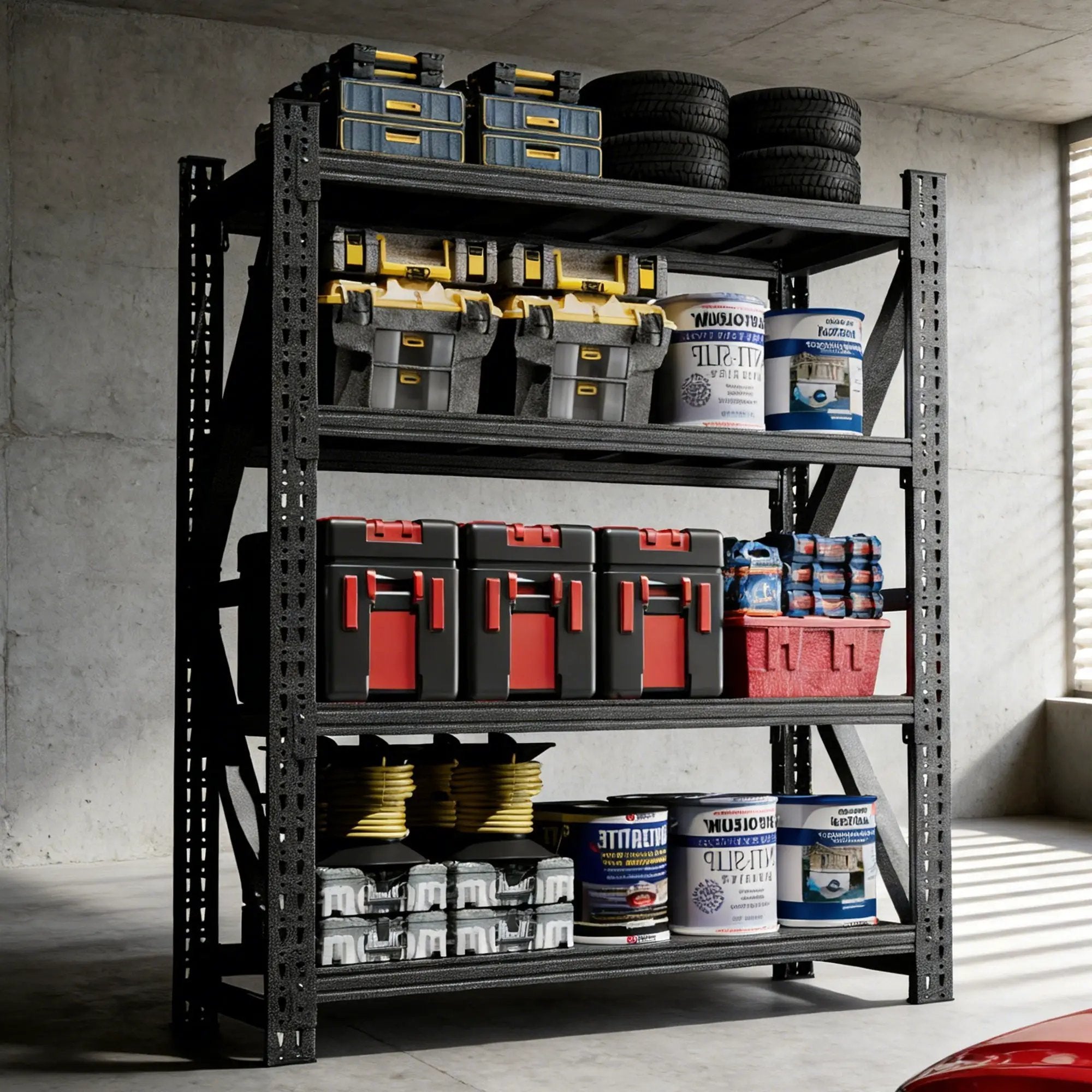 Heavy Duty 4 Shelf Garage Shelving Unit by HouseOfZazla