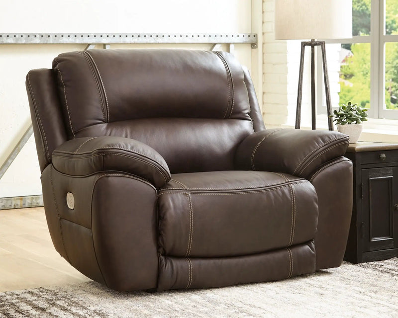 Dunleith - Zero Wall Recliner w/PWR HDRST - Chocolate by Unique Piece Furniture