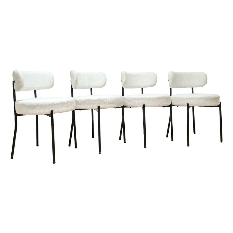 Extendable Dining Table Set With Curved Backrest Upholstered Chairs by HouseOfZazla