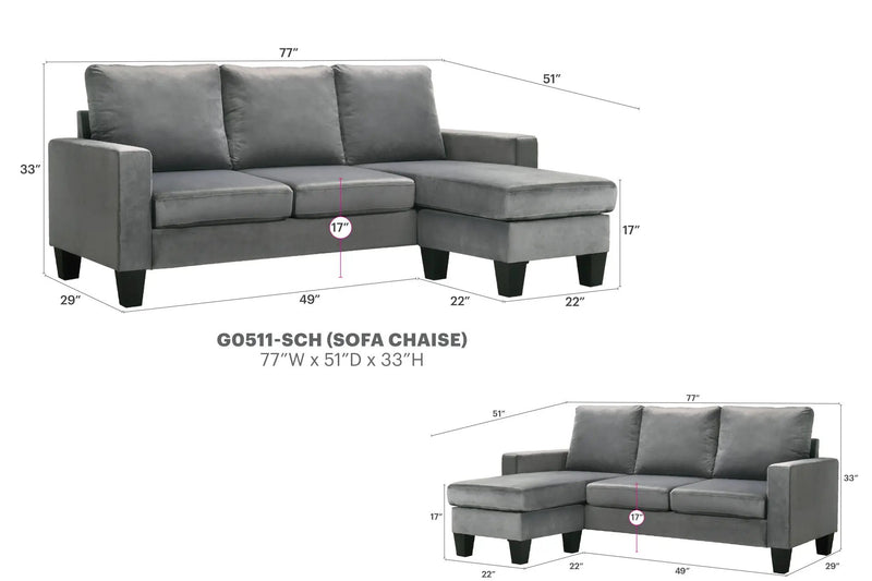 Jessica - Sofa Chaise by HouseOfZazla