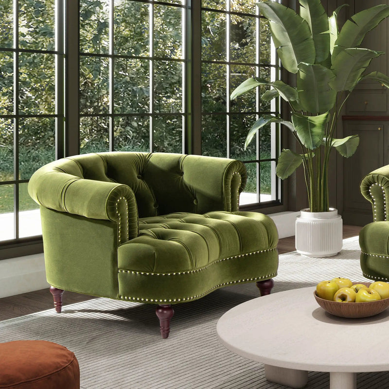 La Rosa - Victorian Tufted Upholstered Accent Chair by Unique Piece Furniture