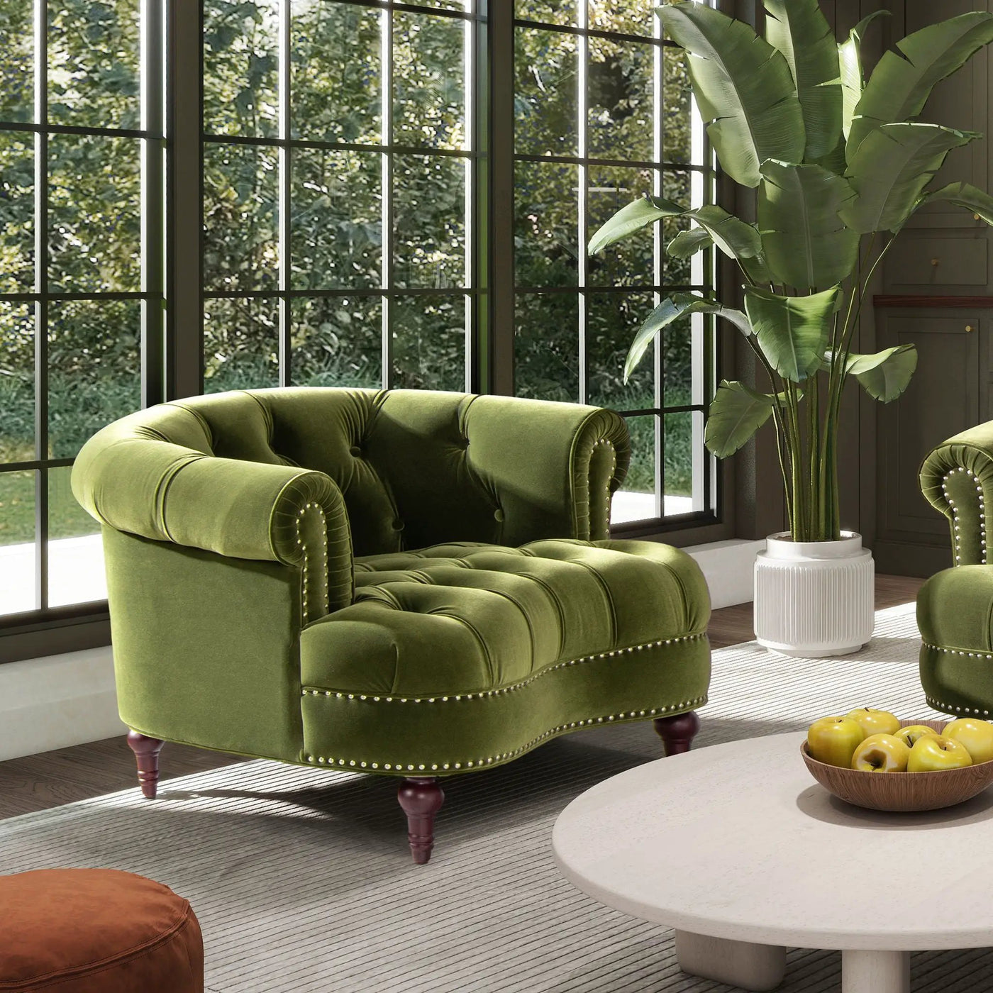 La Rosa - Victorian Tufted Upholstered Accent Chair by HouseOfZazla