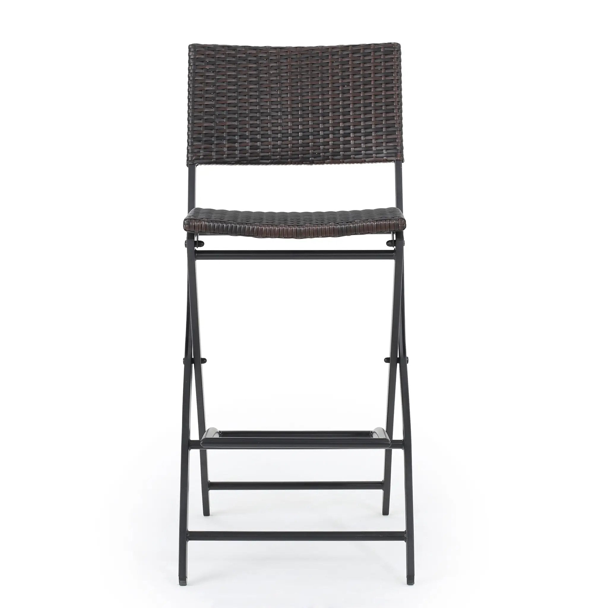 Outdoor Wicker Barstools Faux Rattan Patio Bar Stools - Set of 2 by HouseOfZazla