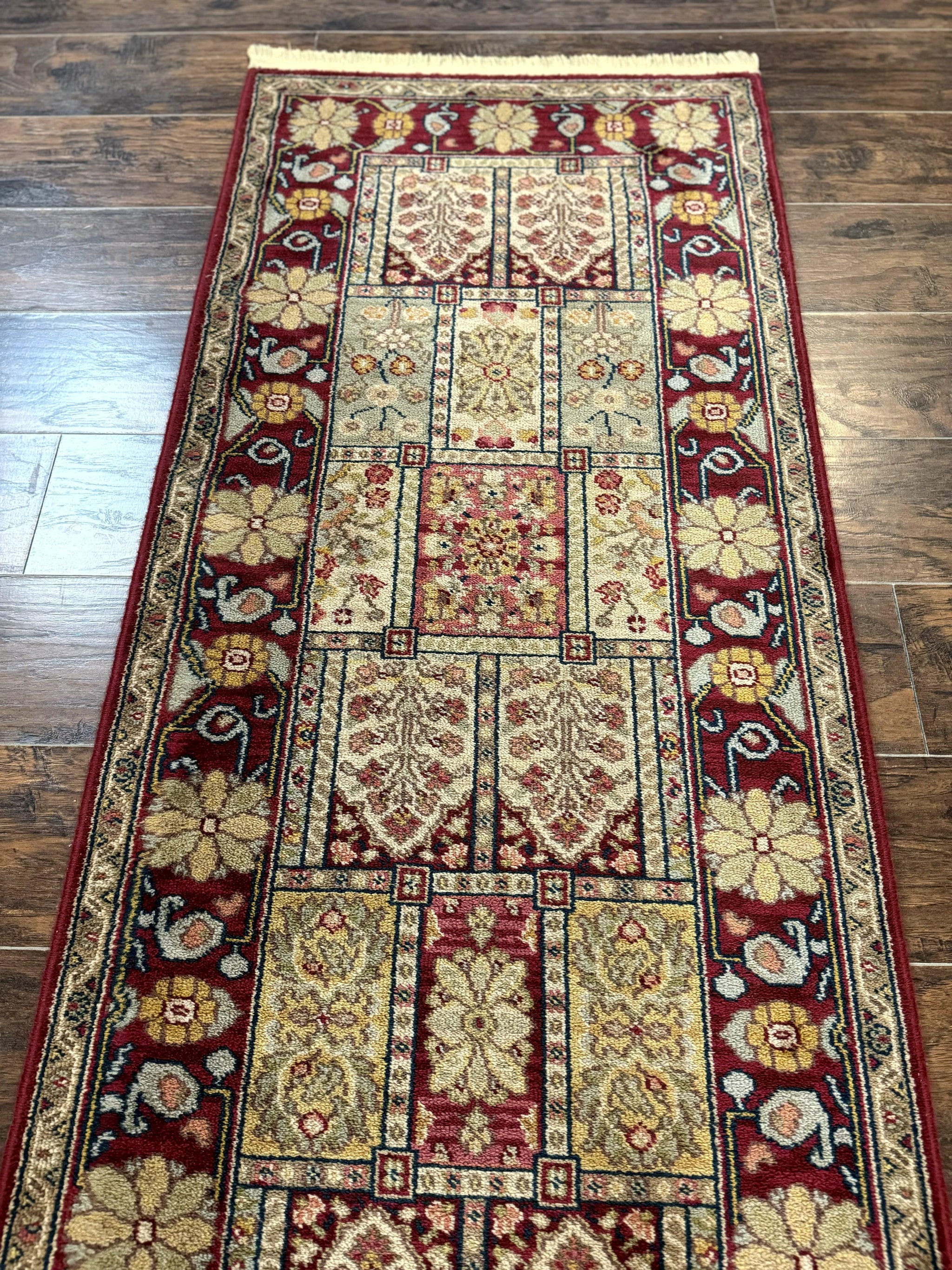 Karastan Runner Rug 2.6 x 8.6, Antique Legends Bakhtiari 2200, Vintage Wool Karastan Runner Rug, Panel Design by Jewel Rugs