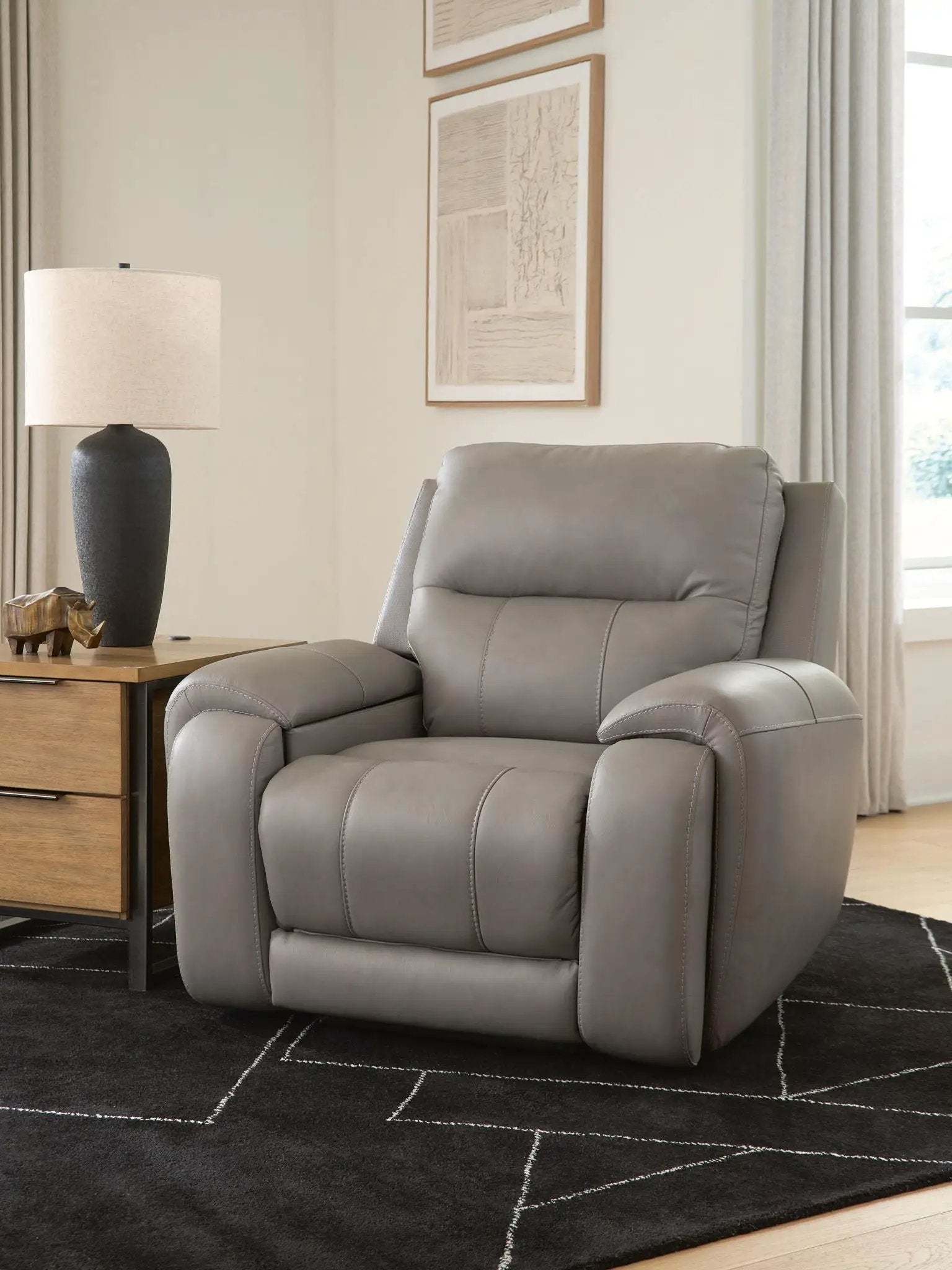 Real Moments - Power Recliner With Audio Seating - Ash by Unique Piece Furniture