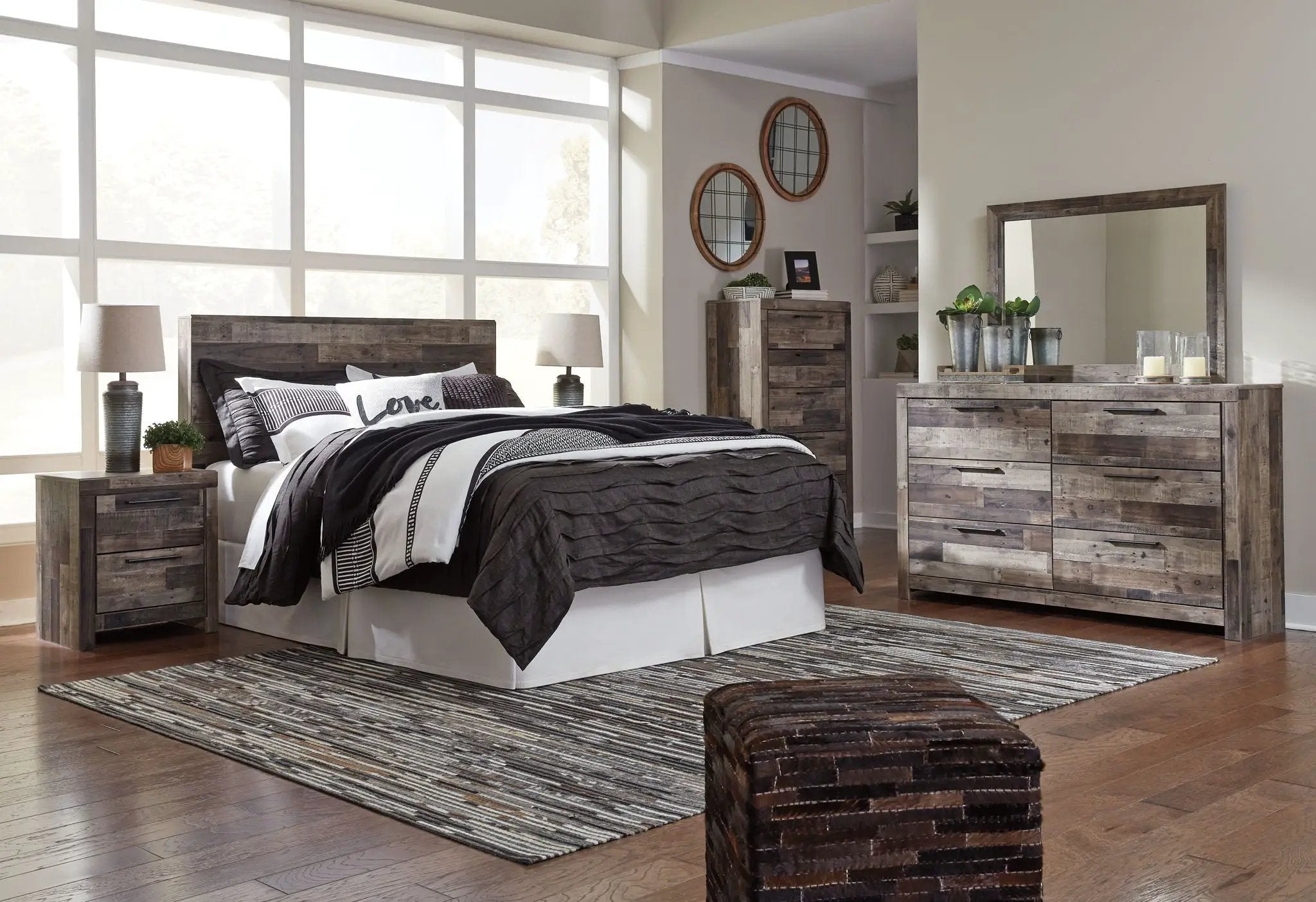 Derekson - Two Drawer Night Stand - Multi Gray by Unique Piece Furniture