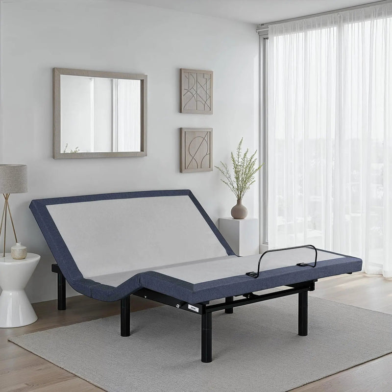 Queen Adjustable Bed Base with Massage and Head and Foot Position Adjustments by HouseOfZazla