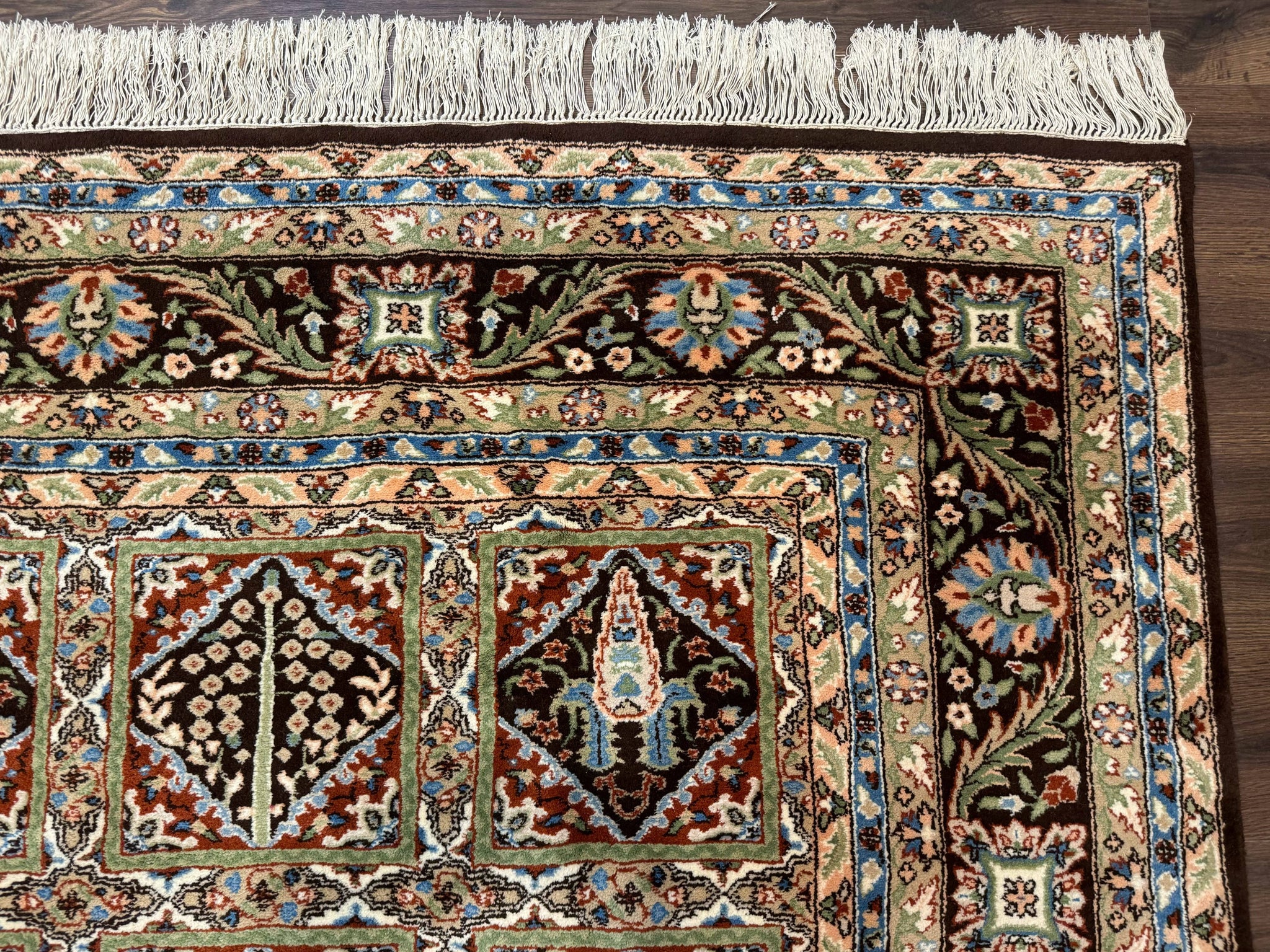 Sino Persian Rug 8x10, Panel Design, Brown, Multicolor, Wool, Cedar Trees by Jewel Rugs