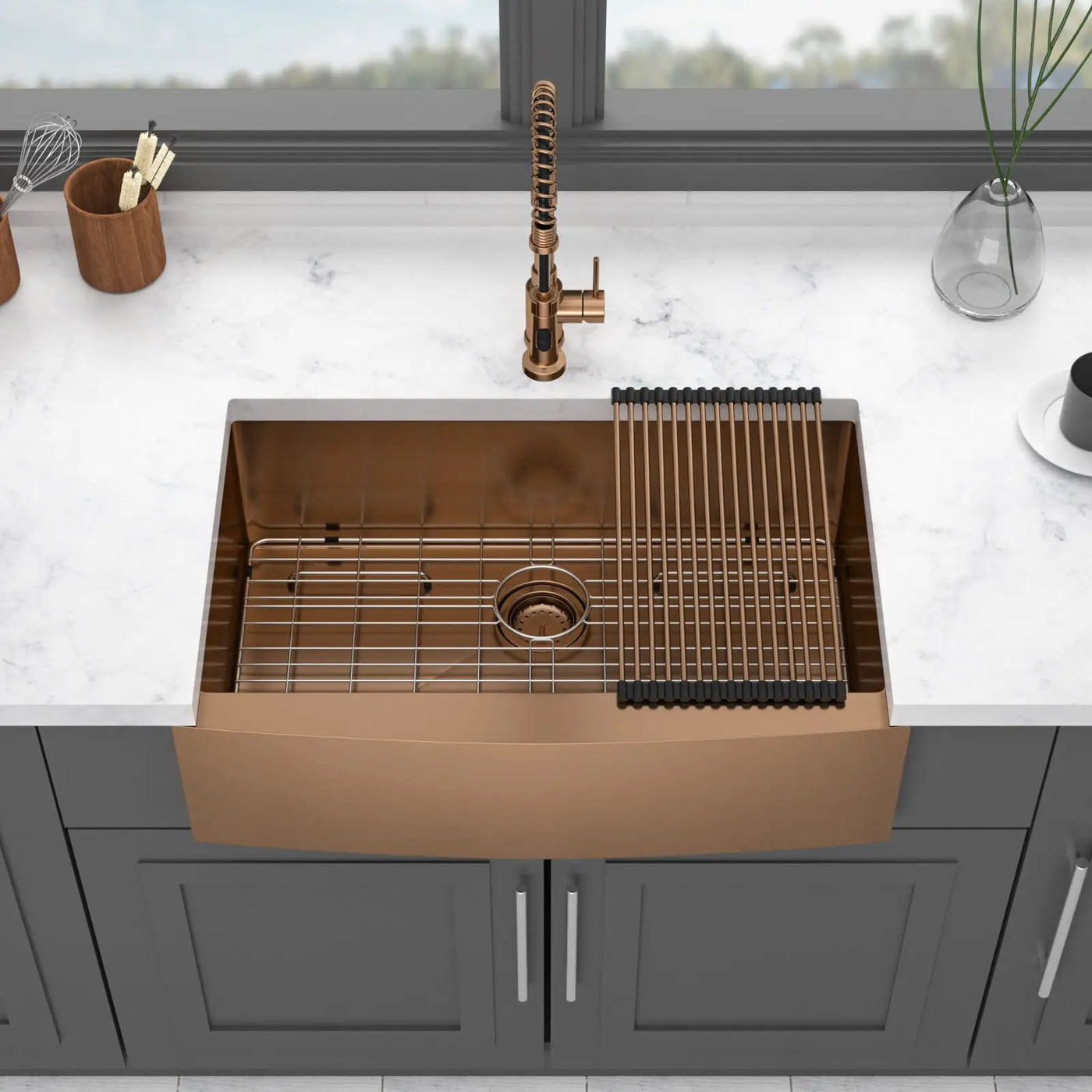 Farmhouse Kitchen Sink, Apron Front by HouseOfZazla