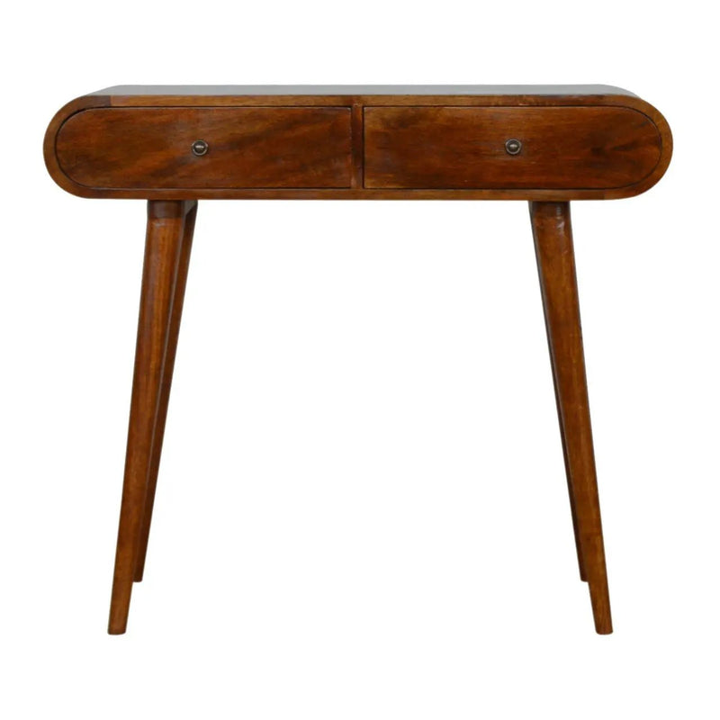 Solid Wood Curved Edge Console Table by HouseOfZazla