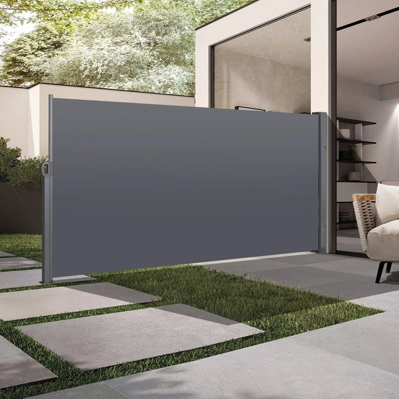 Retractable Side Screen Awning, Uv Resistant, Waterproof, Patio Privacy Screen For Garden, Balcony, Courtyard by HouseOfZazla