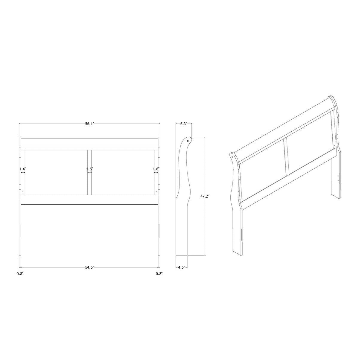 Modern Sleigh Bed with LED Lighting - Blue or White, photo 18 of 24