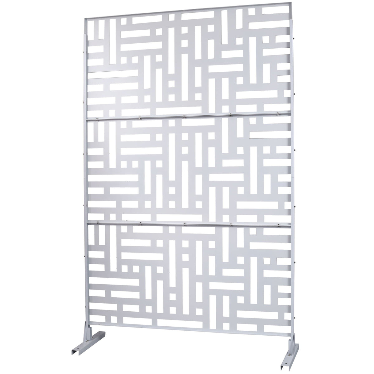 Freestanding Metal Privacy Screen Room Divider with Durable Design - Black, White, or Dark Brown, photo 30 of 40