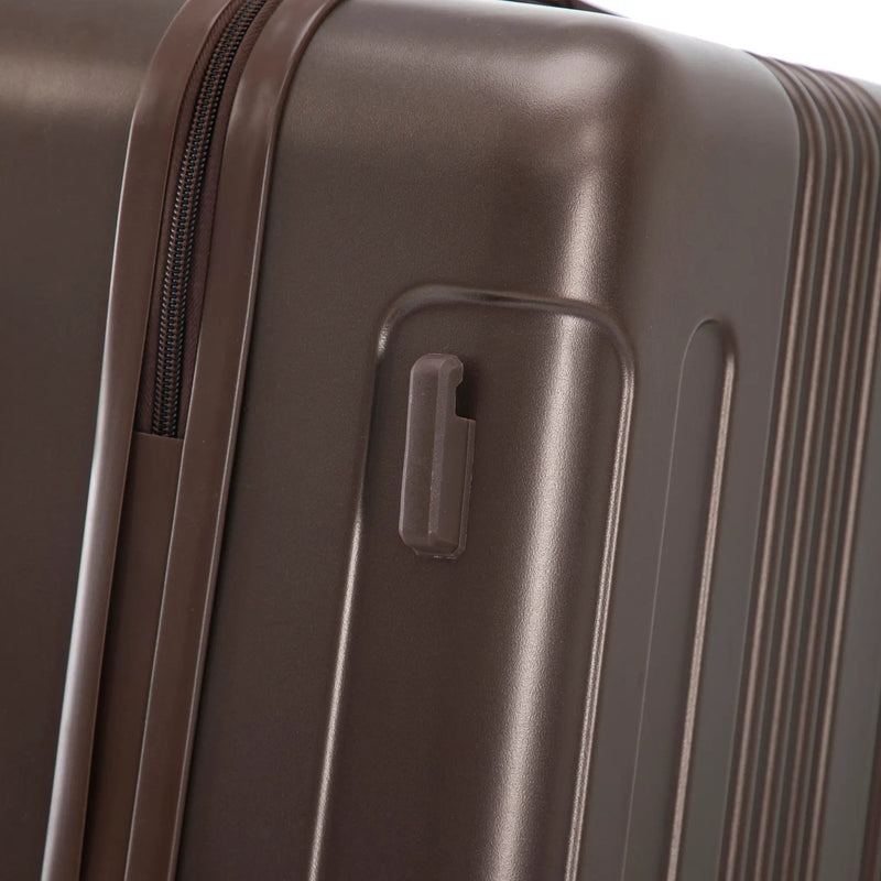 3 Piece ABS Spinner Wheel Luggage Set (Brown) by HouseOfZazla