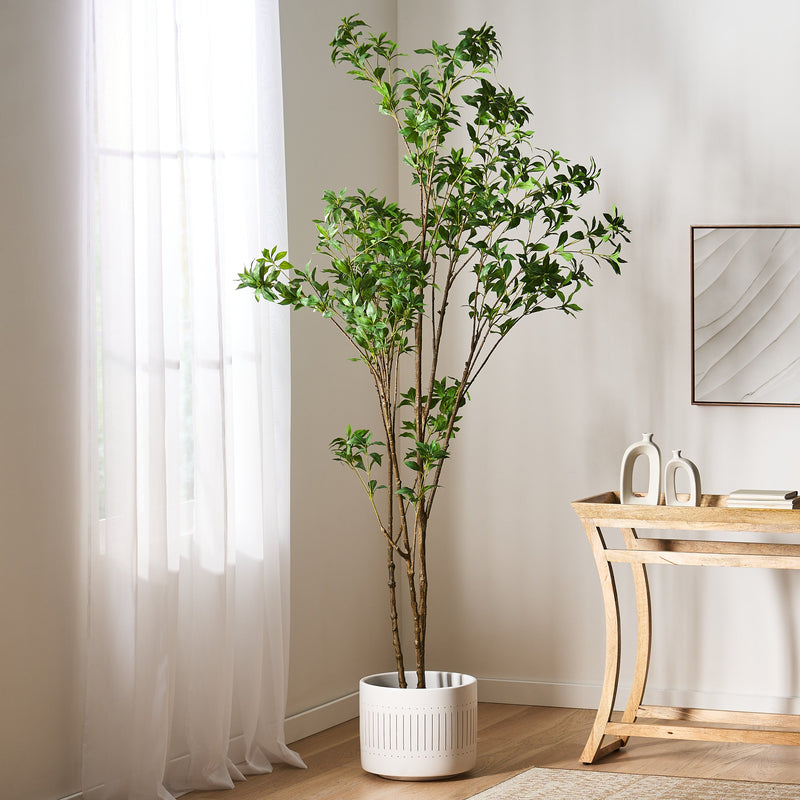240cm Artificial Pieris Tree with Lush Greenery - Green