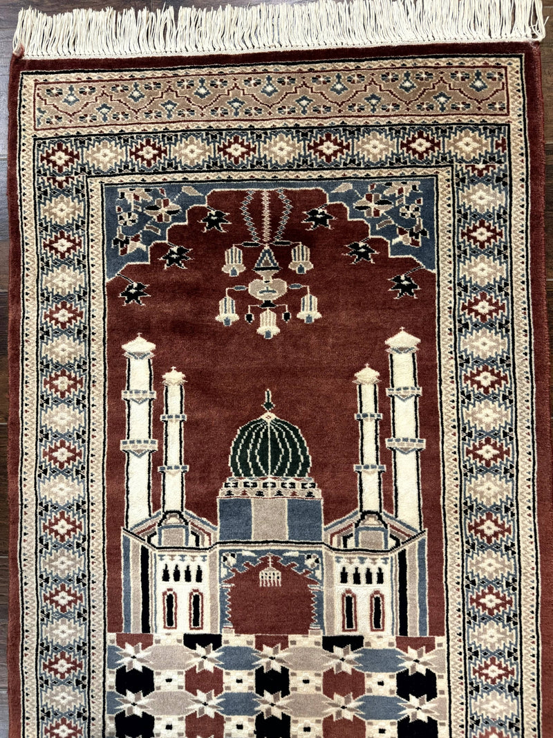 Small Pakistani Bokhara Prayer Rug 2.7 x 4 by Jewel Rugs